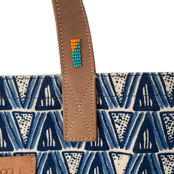 Ubuntu Life NWTs Blue Canvas Large Tote Bag - Picture 3 of 10